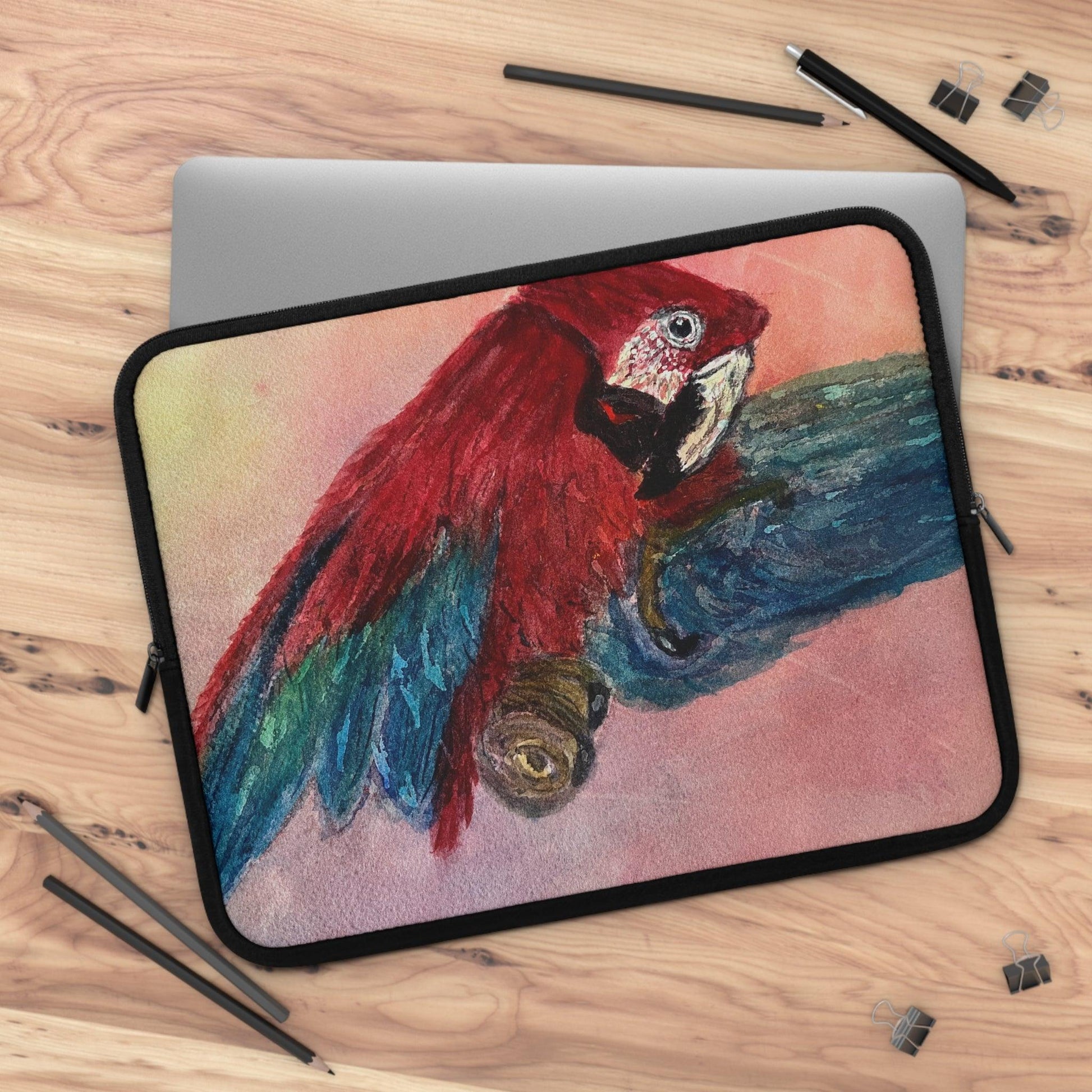 Miniaday Designs Parrot Laptop Sleeve Unisex Multicolor - Miniaday Designs, LLC.
