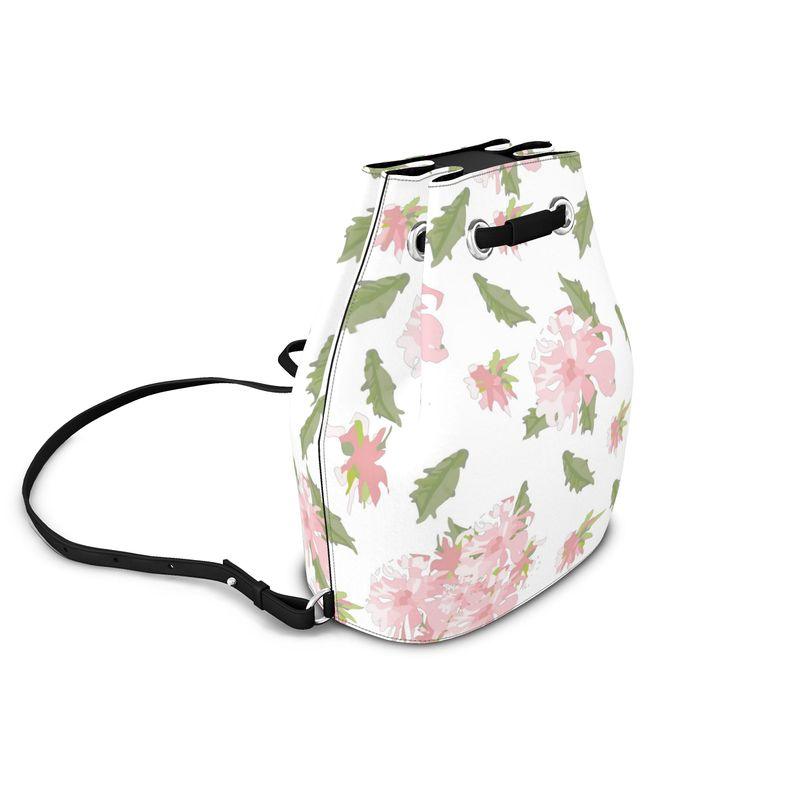 Vibrant Blossoms by Miniaday Designs, LLC. Designer Nappa Leather Backpack - Miniaday Designs, LLC.