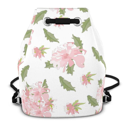 Vibrant Blossoms by Miniaday Designs, LLC. Designer Nappa Leather Backpack - Miniaday Designs, LLC.