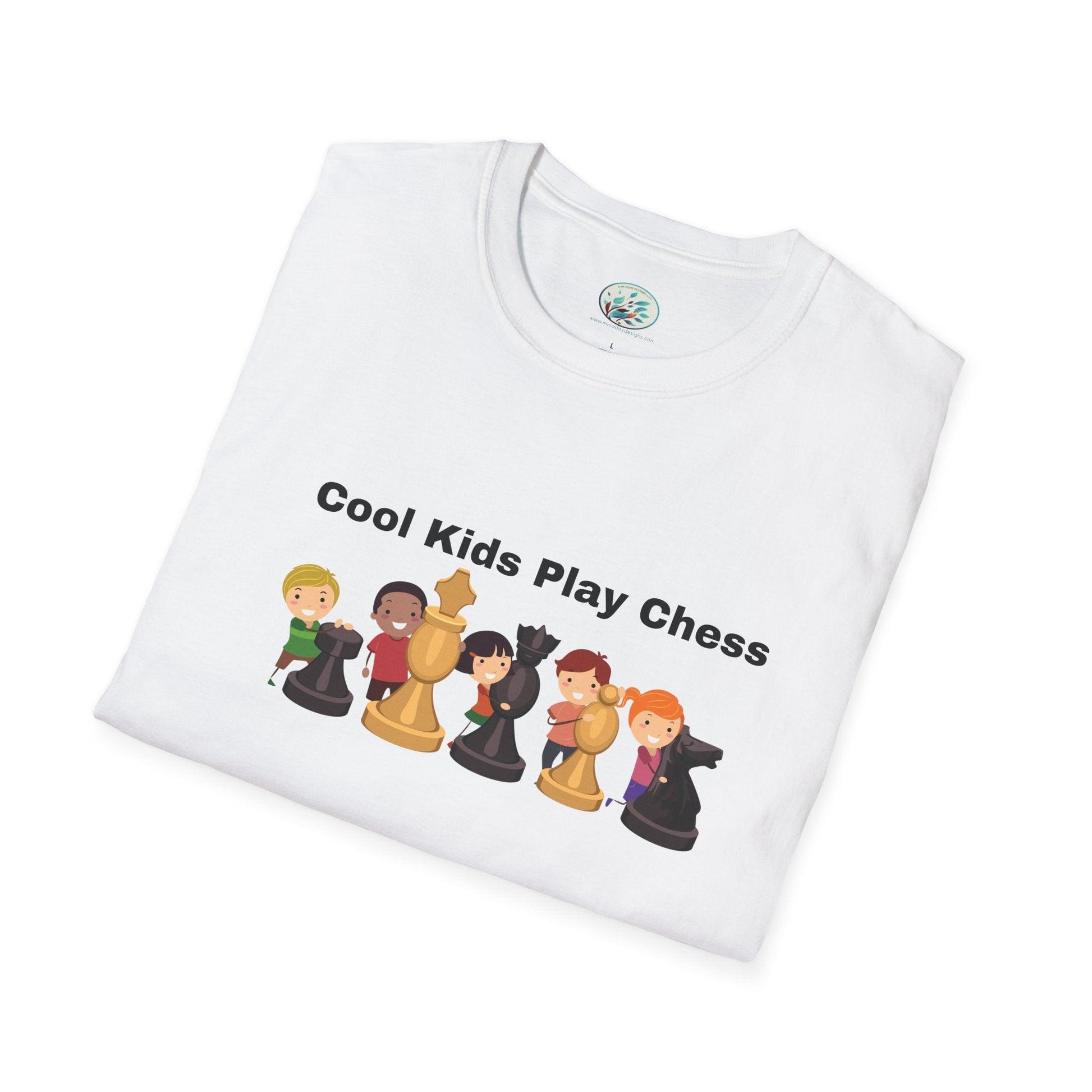 Cool Kids Play Chess Unisex Softstyle T-Shirt Men's Size - Miniaday Designs, LLC.