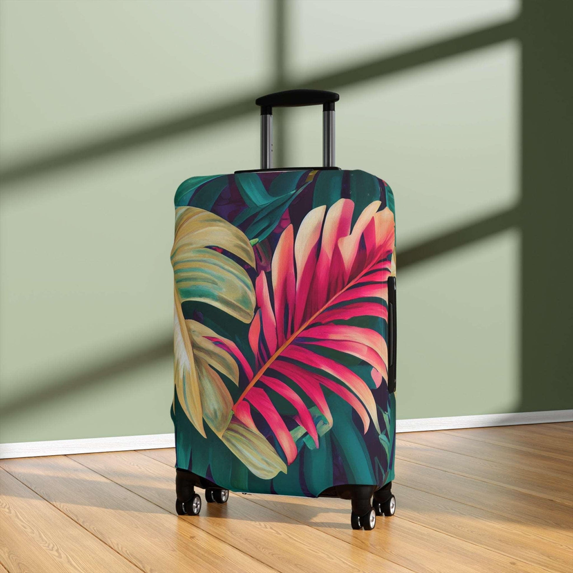 Enchanting Foliage: A Fusion of Realism and Exoticism in Brushwork by Miniaday Designs, LLC. Luggage Cover - Miniaday Designs, LLC.