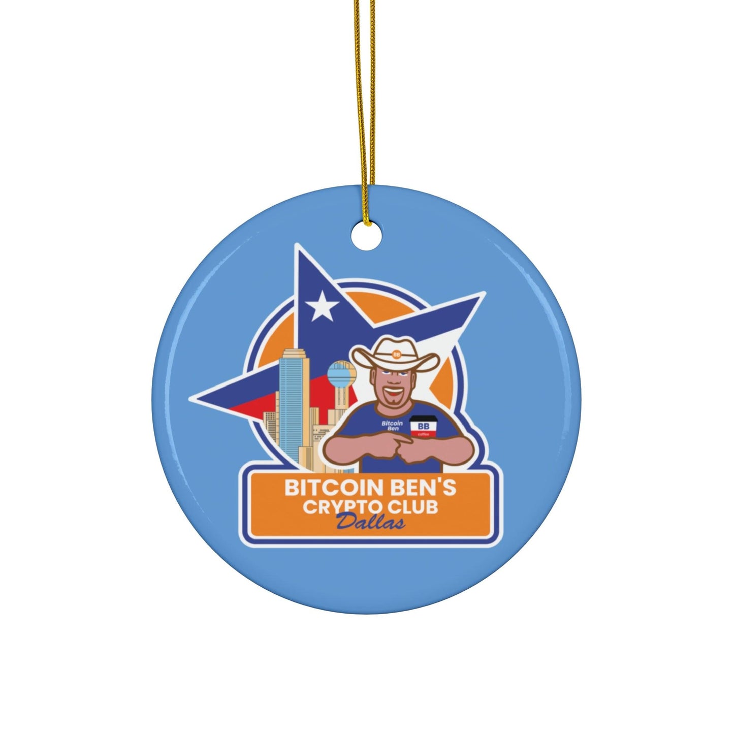 BBCC Dallas Ceramic Ornament (1 Ornament) - Miniaday Designs, LLC.