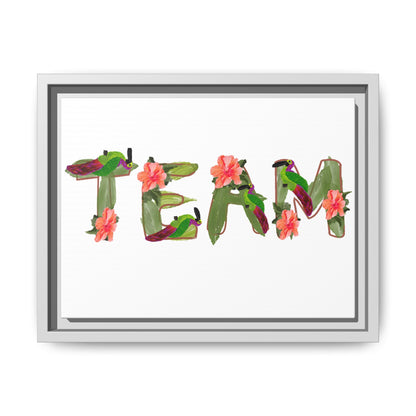 TEAM Toucan Alphabet Matte Canvas, Framed (Multi-color)