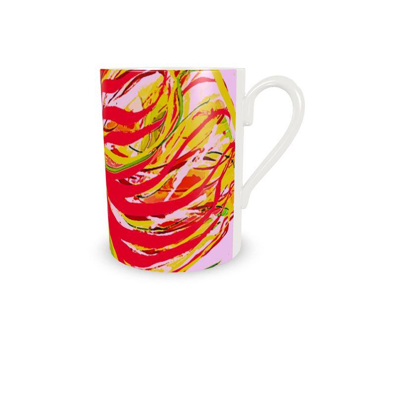 Hibiscus Celebration Designer China Cup and Saucer - Miniaday Designs, LLC.