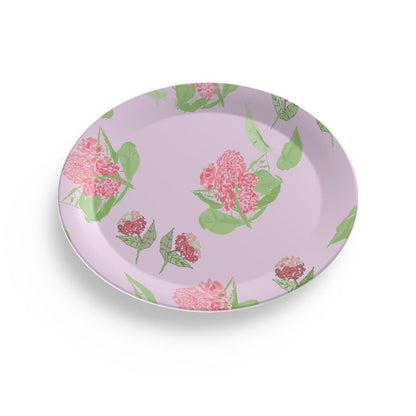 Pink Hydrangea Plates