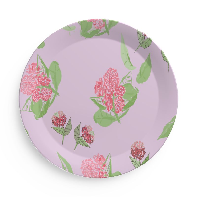 Pink Hydrangea Plates