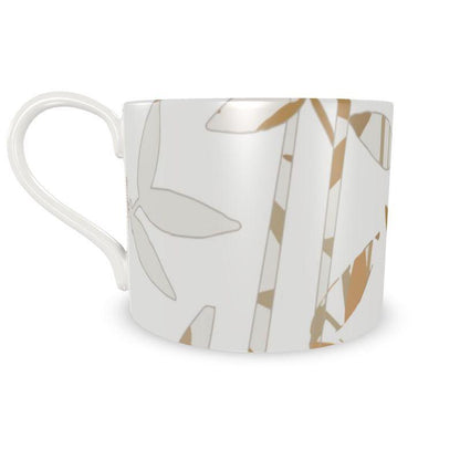 Bamboo with a Twist China Cup and Saucer - Miniaday Designs, LLC.