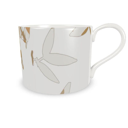 Bamboo with a Twist China Cup and Saucer - Miniaday Designs, LLC.