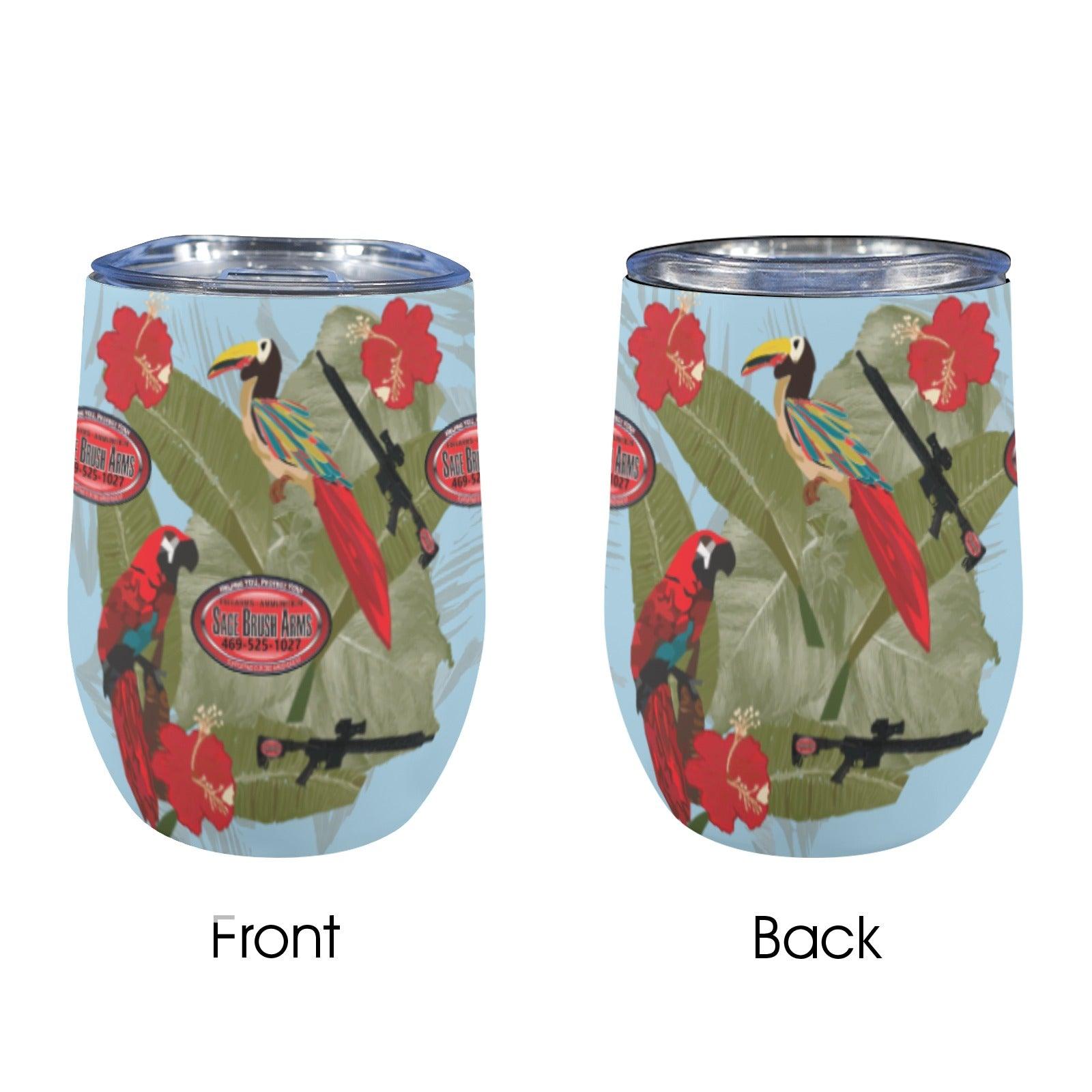 sage brush arms wine glass 12oz Wine Tumbler - Miniaday Designs, LLC.