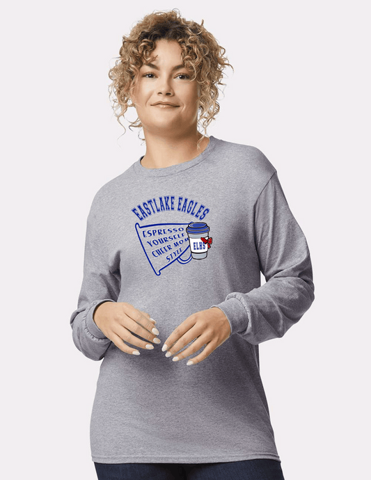 ELHS Cheer Long Sleeve Cheer Mom Espresso Yourself