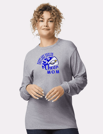 ELHS Long Sleeve Cheer Mom with Megaphone and Eagle