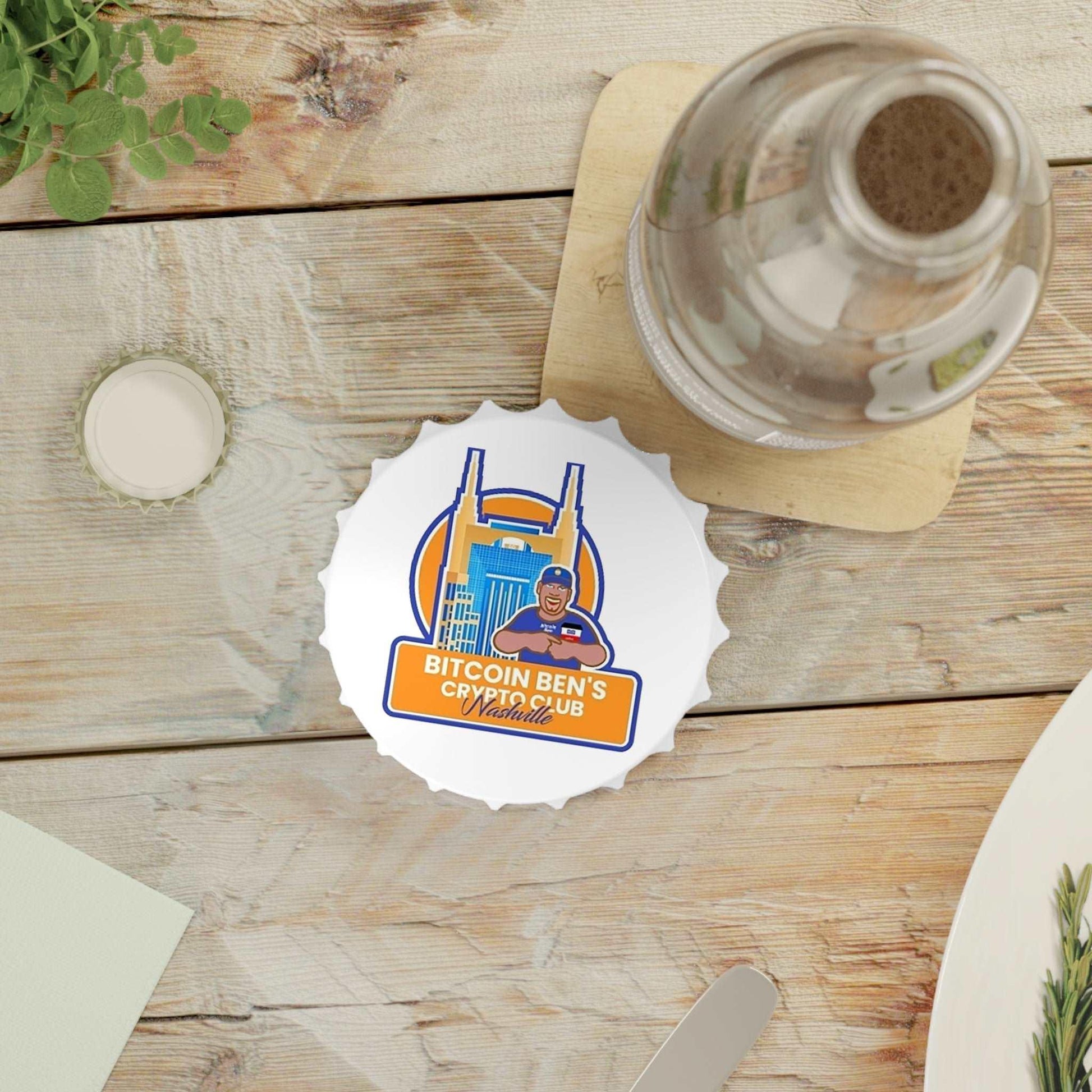 Bitcoin Ben Nashville Bottle Opener - Miniaday Designs, LLC.