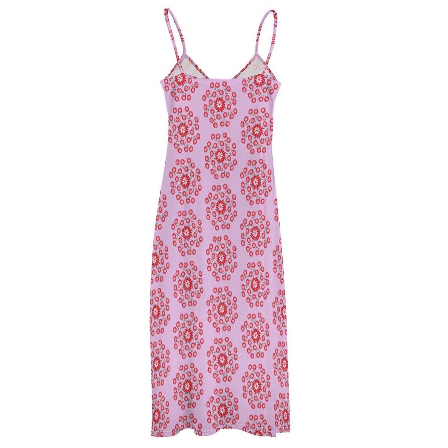 Miniaday Designs Bohemian Collection Spaghetti Strap Ankle-Length Dress Long Dress Pink - Miniaday Designs, LLC.