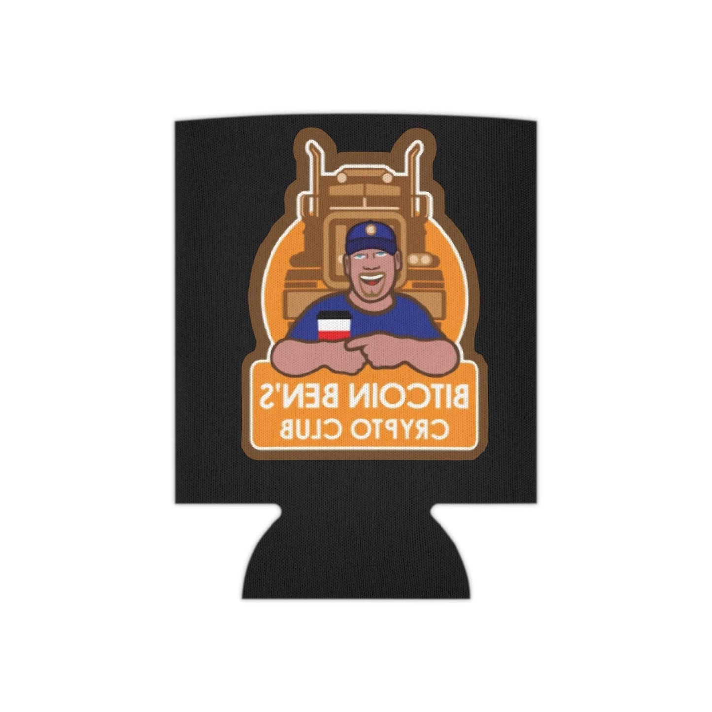 Bitcoin Ben Crypto Club Can Cooler - Miniaday Designs, LLC.