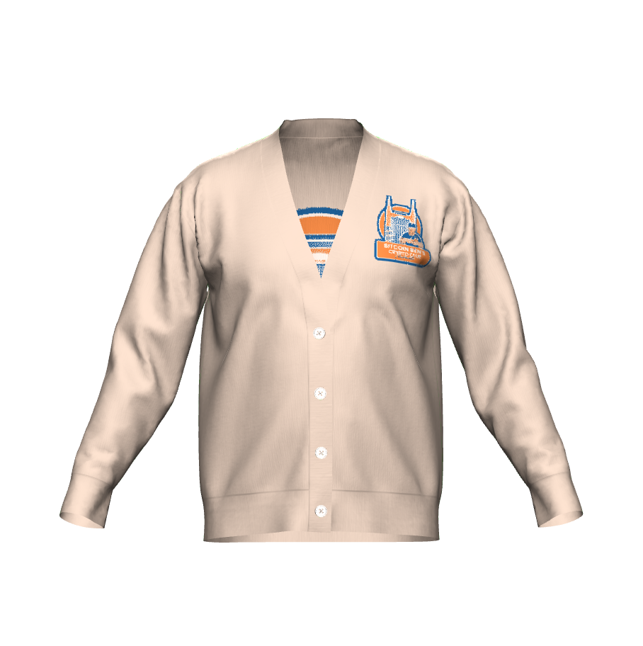 Bitcoin Ben Crypto Nashville Club Knitted Cardigan in Orange