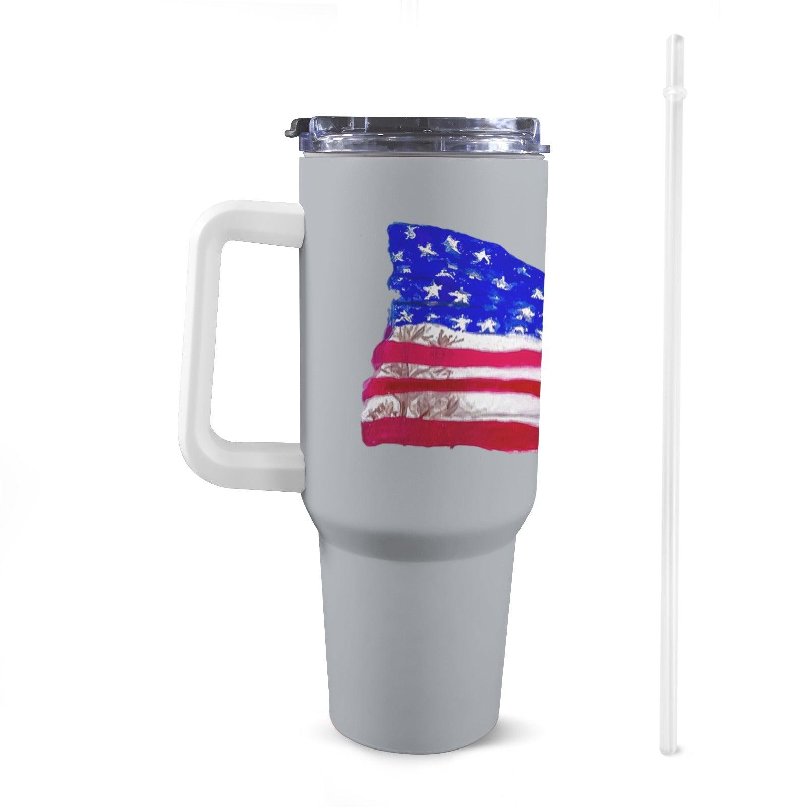 Miniaday Designs Patriotic 40 Oz Tumblers with Handles - Miniaday Designs, LLC.