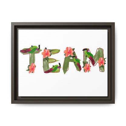 TEAM Toucan Alphabet Matte Canvas, Framed (Multi-color)