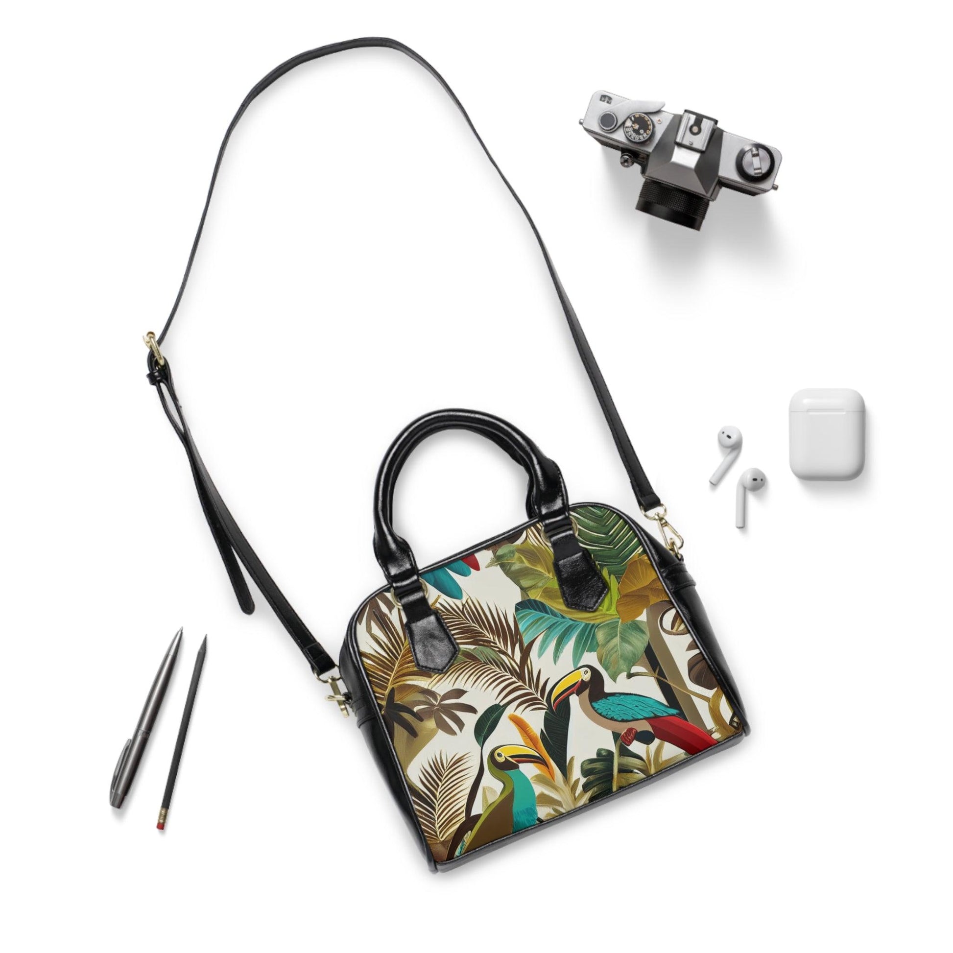 Miniaday Designs Shoulder Handbag Tropical Toucan Multicolor - Miniaday Designs, LLC.