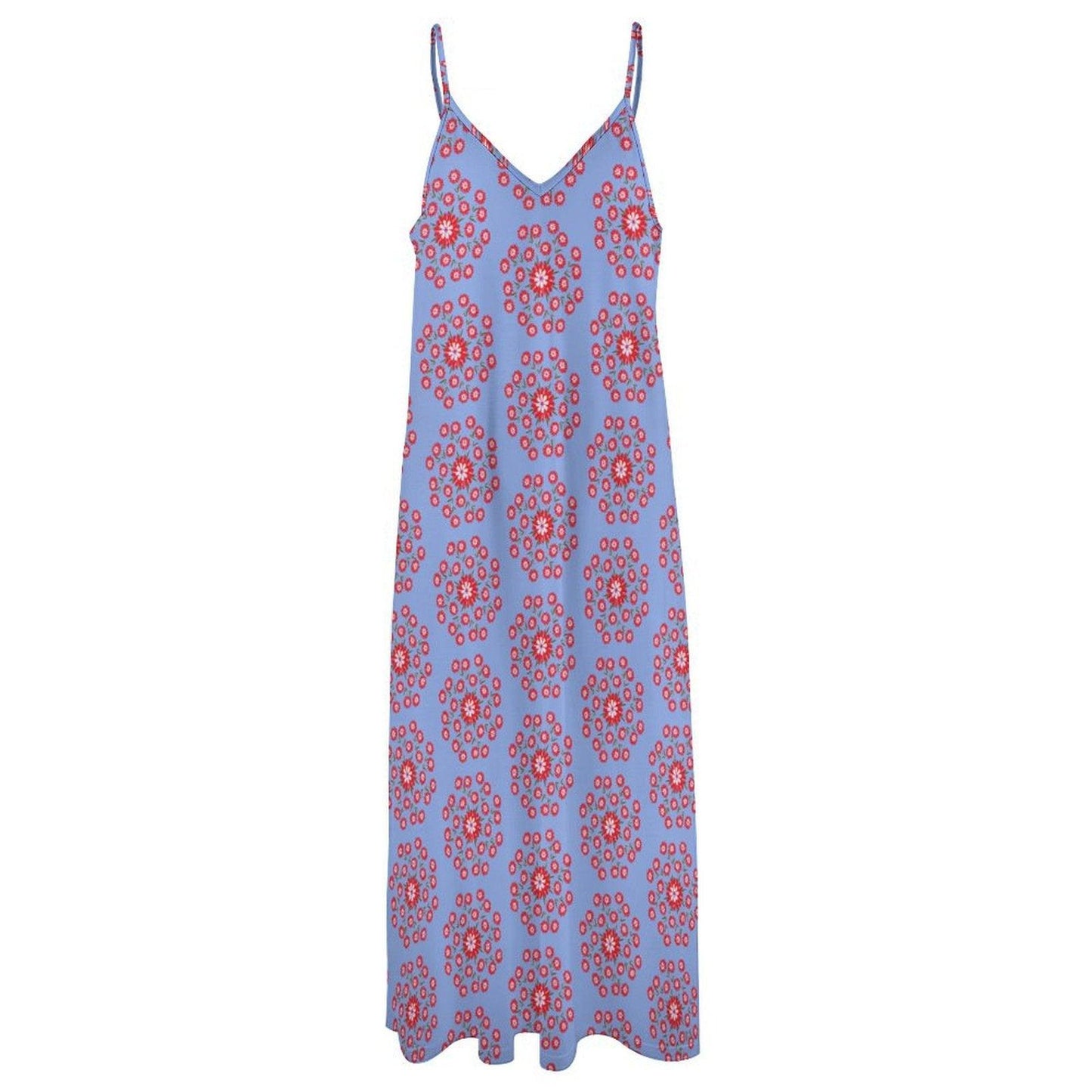 Miniaday Designs Bohemian Collection Spaghetti Strap Ankle-Length Dress Long Dress Purple - Miniaday Designs, LLC.