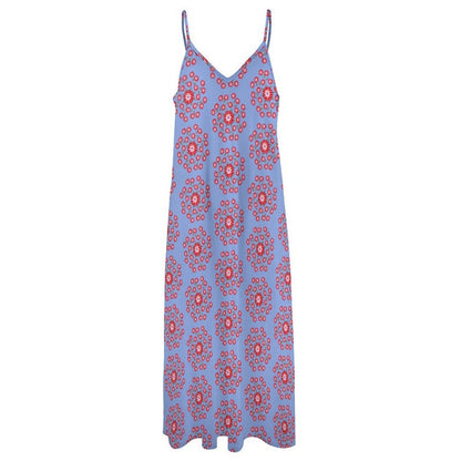 Miniaday Designs Bohemian Collection Spaghetti Strap Ankle-Length Dress Long Dress Purple - Miniaday Designs, LLC.