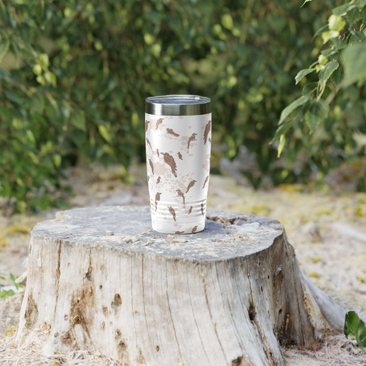 Ethereal Avian silhouettes Collection by Miniaday Designs, LLC.  Ringneck Tumbler, 20oz