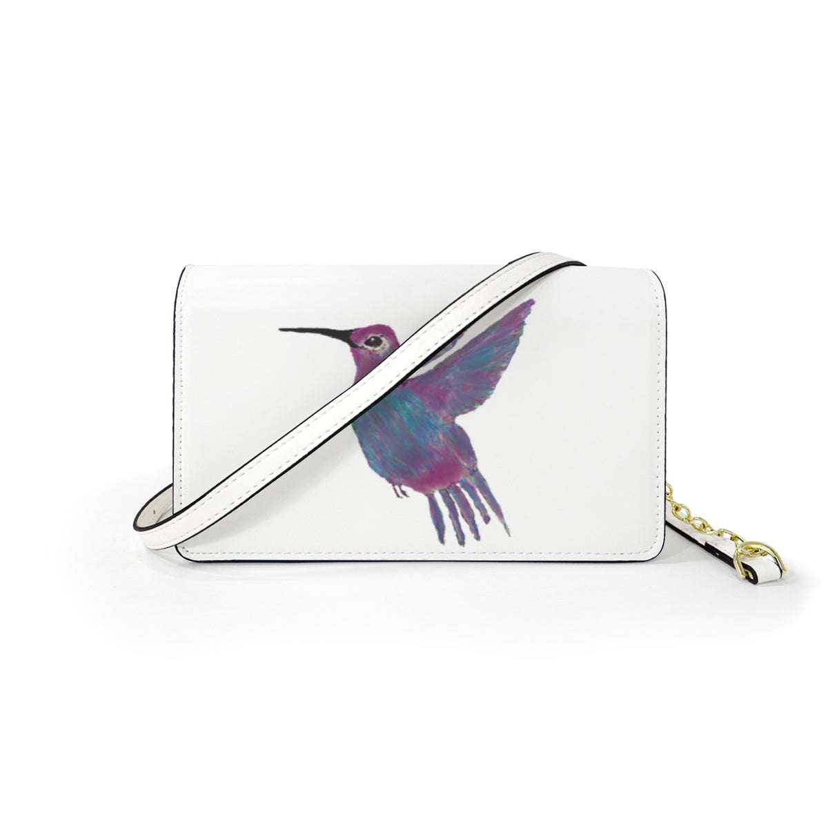 Monarch & Hummingbird Designer Mini Crossbody Handbag