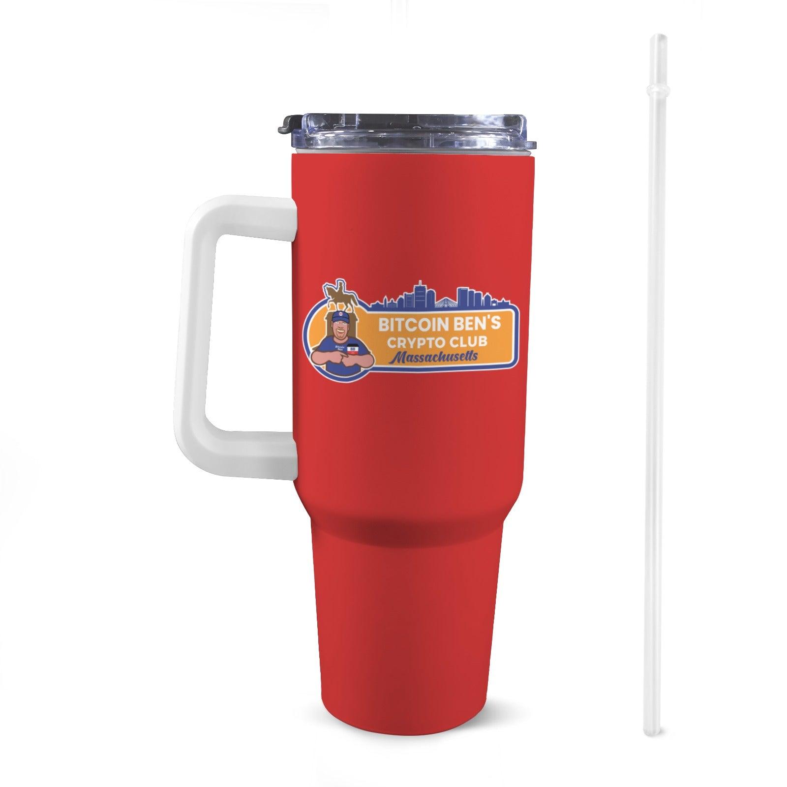 Bitcoin Ben Massachusetts Crypto Club 40 Oz Tumbler - Miniaday Designs, LLC.