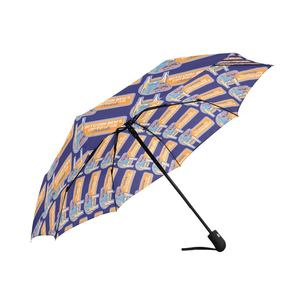 Miniaday Designs Bitcoin Ben Nashville Club Self Closing Umbrella Auto-Foldable Umbrella (Model U04) - Miniaday Designs, LLC.