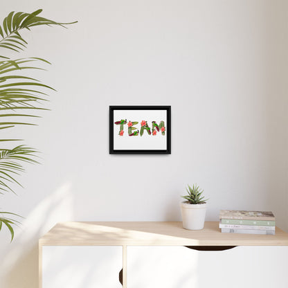 TEAM Toucan Alphabet Matte Canvas, Framed (Multi-color)
