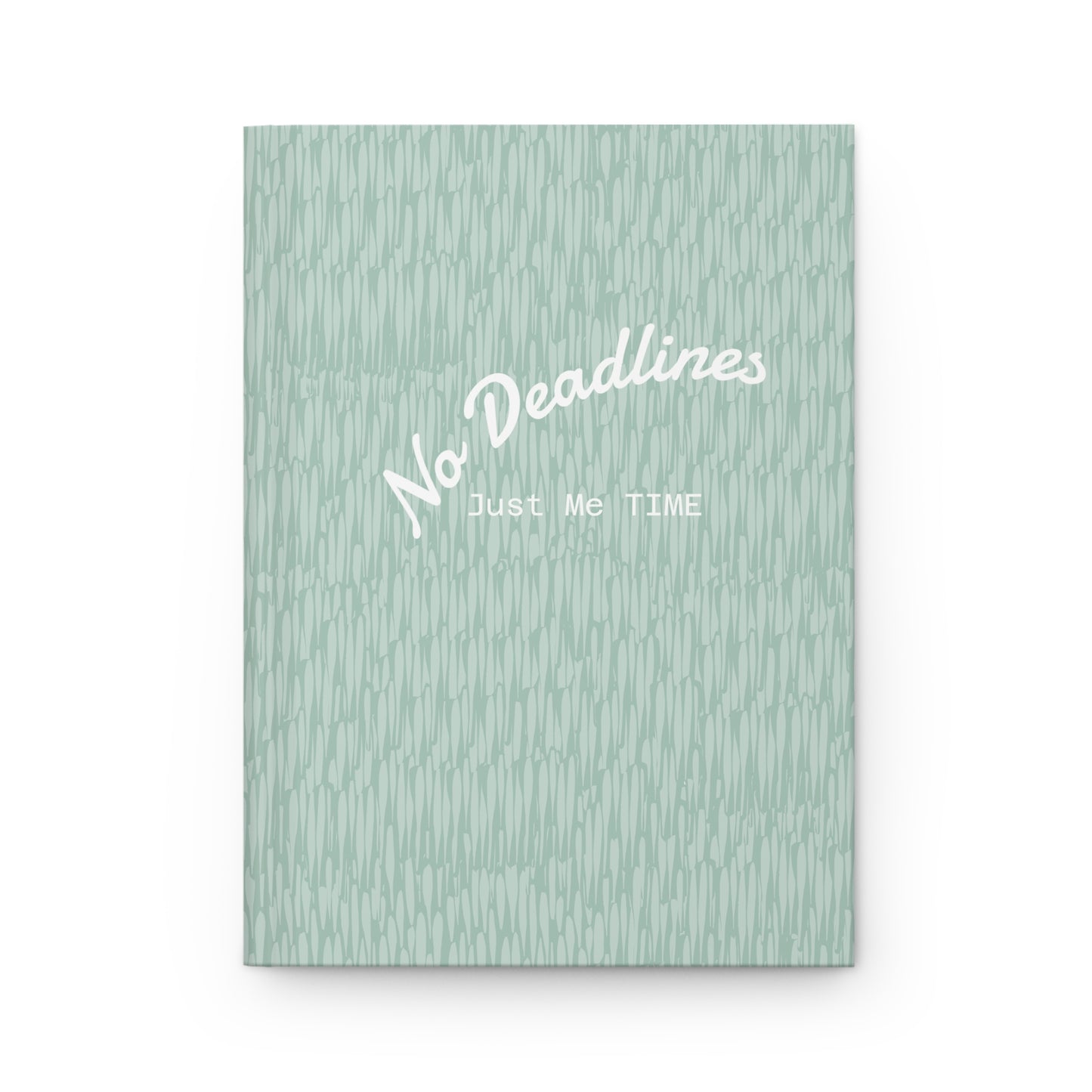 Soft Green Animal Print No Deadlines Hardcover Journal Matte