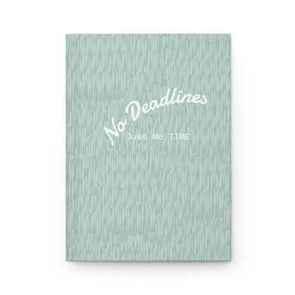 Soft Green Animal Print No Deadlines Hardcover Journal Matte
