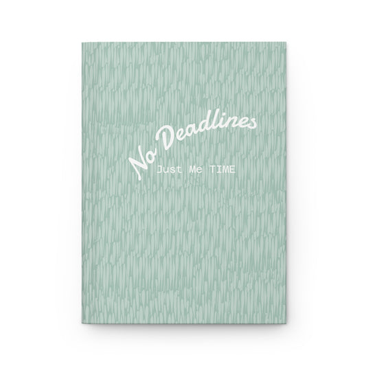 Soft Green Animal Print No Deadlines Hardcover Journal Matte