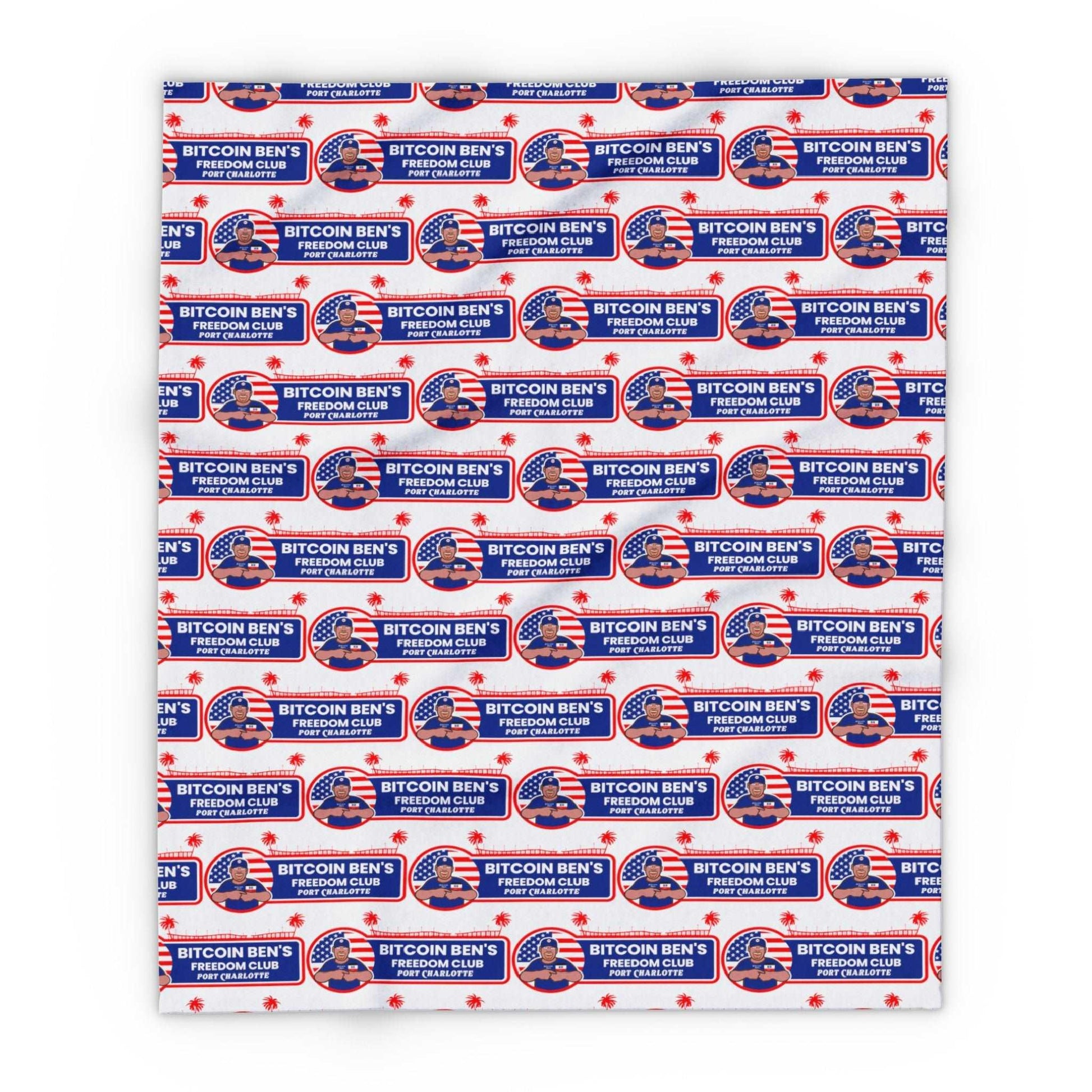 Bitcoin Ben Freedom Club Arctic Fleece Blanket - Miniaday Designs, LLC.