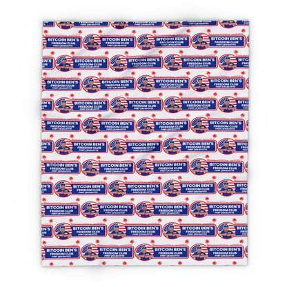 Bitcoin Ben Freedom Club Arctic Fleece Blanket - Miniaday Designs, LLC.