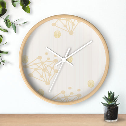 Gold Cryprto and Bitcon Wall Clock