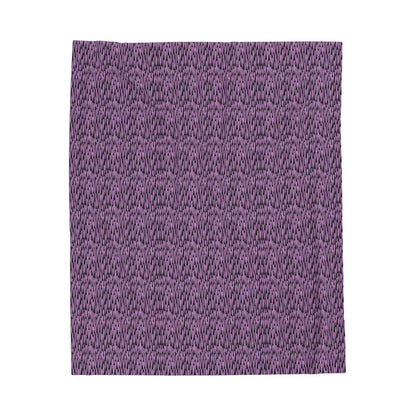 Purple and Black Honeycomb Velveteen Plush Blanket