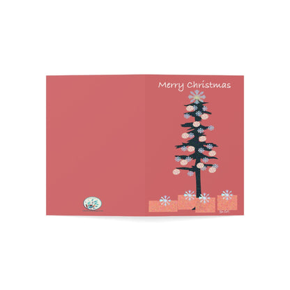 Merry Christmas with Packages Greeting Cards (1, 10, 30, and 50pcs) - Miniaday Designs, LLC.