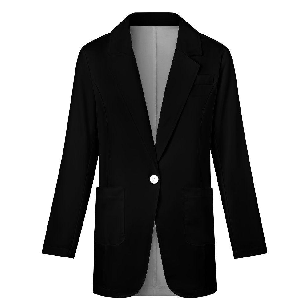 Miniaday Designs Women's Solid Blazer Black - Miniaday Designs, LLC.