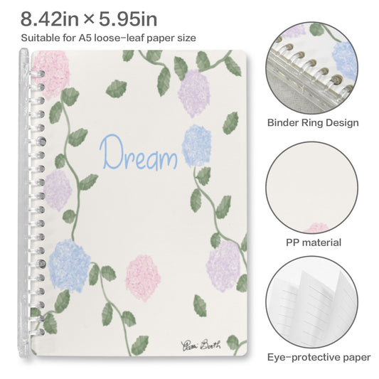 Designer Made Hydrangea Refillable Journals