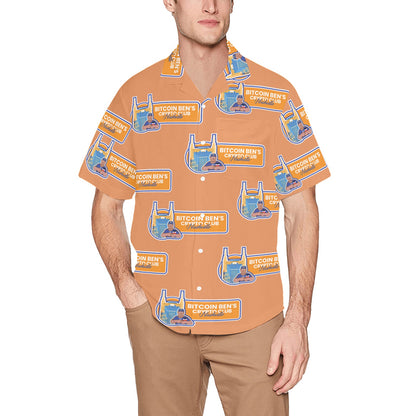 Miniaday Designs Bitcoin Ben Nashville Crypto Club Wide Logo Hawaiian Shirts