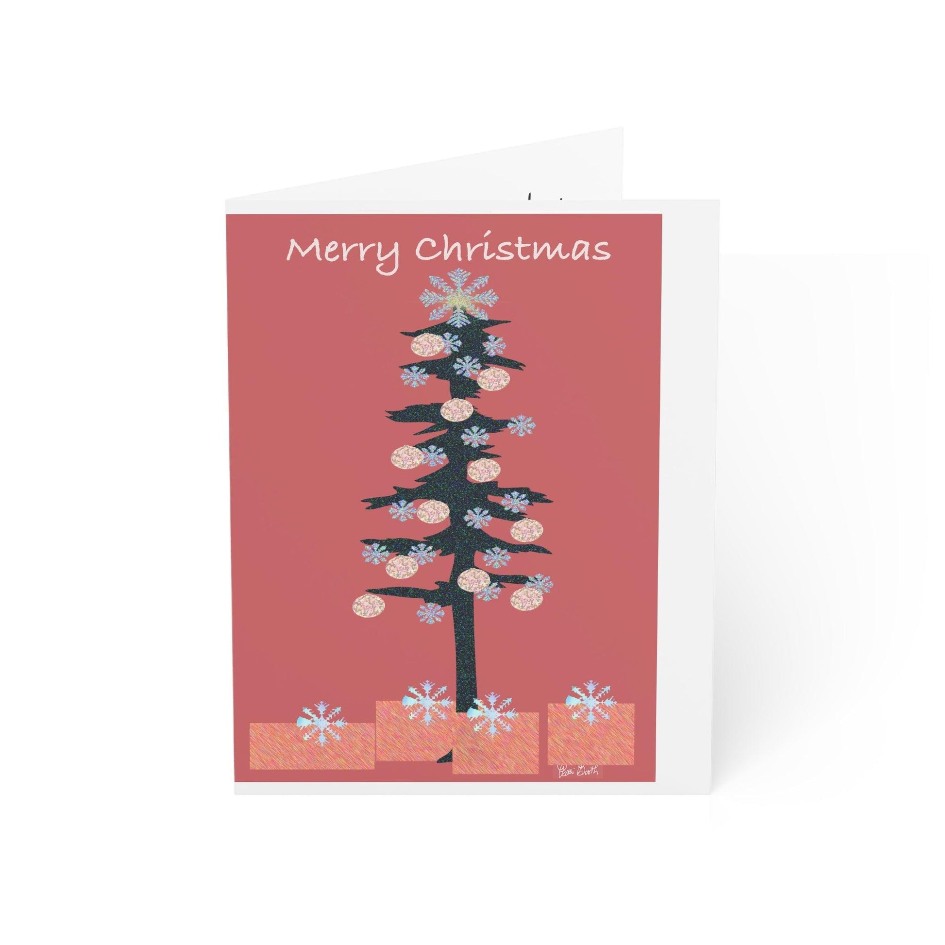 Merry Christmas with Packages Greeting Cards (1, 10, 30, and 50pcs) - Miniaday Designs, LLC.