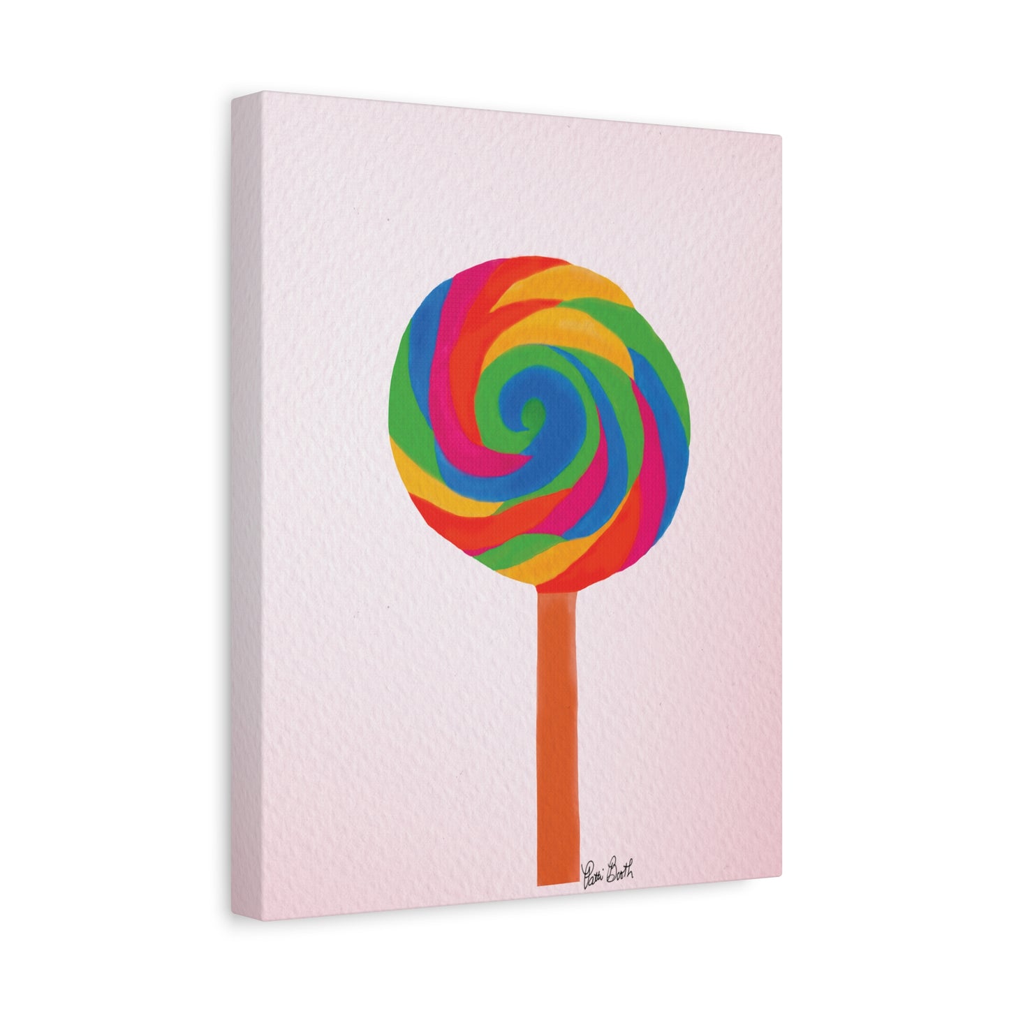 Rainbow Lollipop Canvas