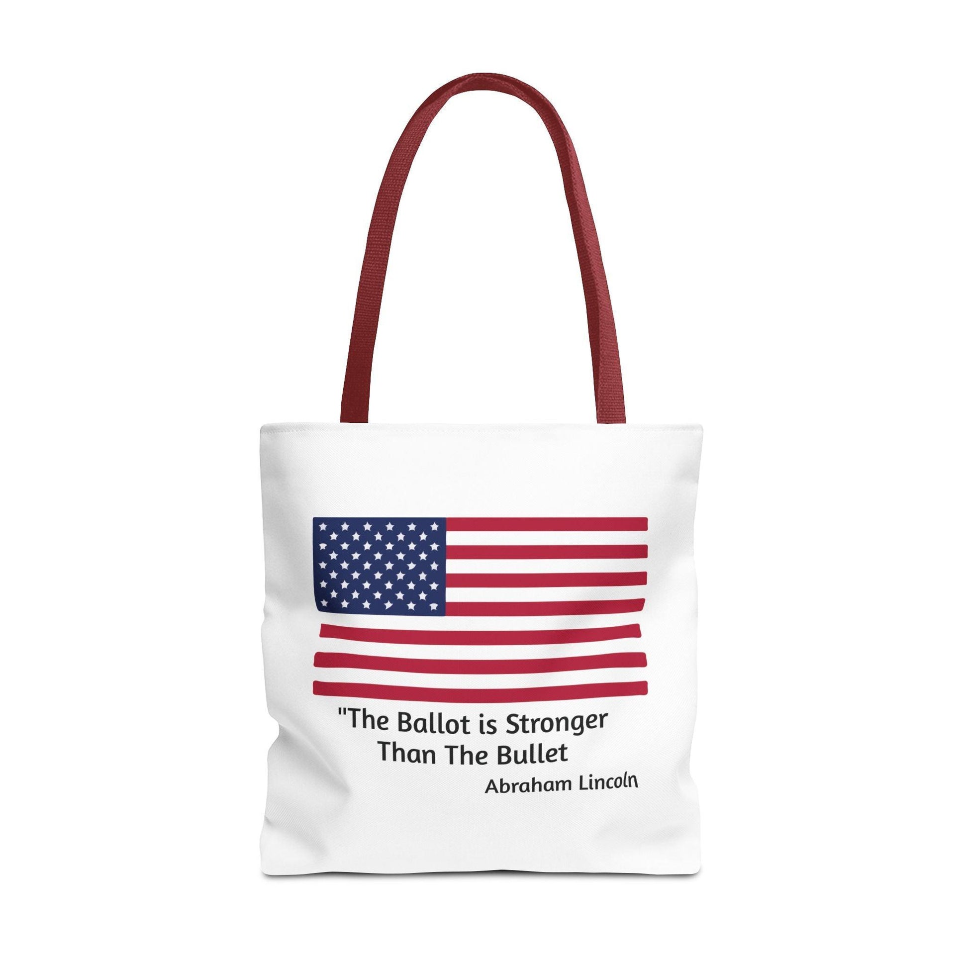 The Ballot is Stronger Than The Bullet Tote Bag (AOP) - Miniaday Designs, LLC.