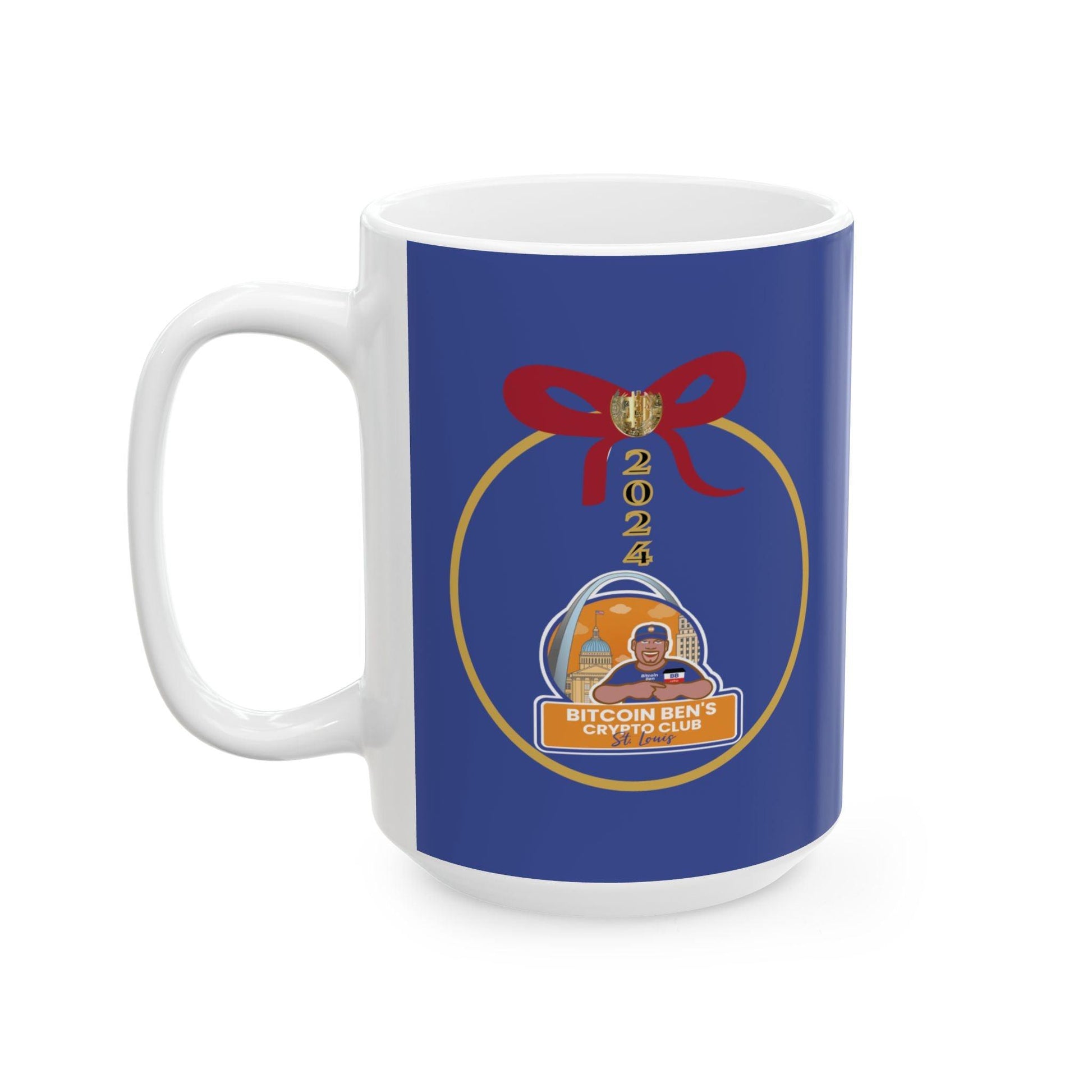 BBCC St. Louis Christmas Ceramic Mug, (11oz, 15oz) - Miniaday Designs, LLC.