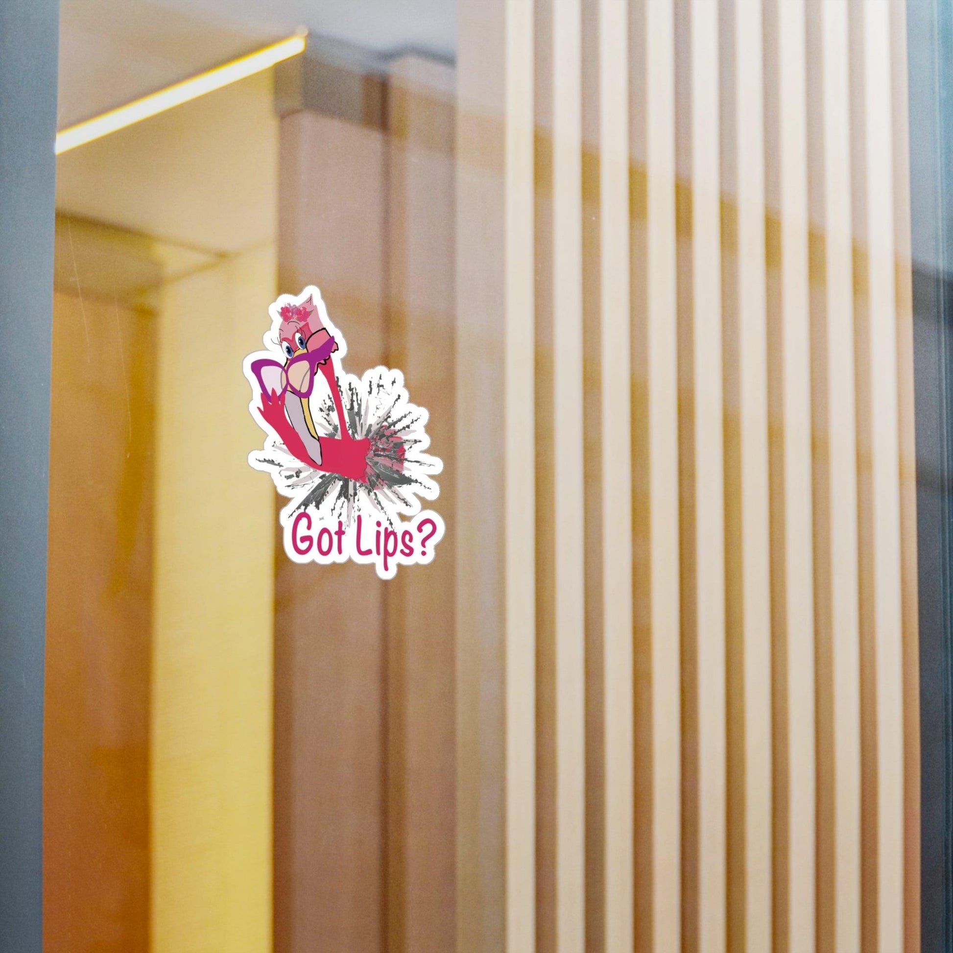 Flamingo Got Lips Kiss-Cut Vinyl Decals - Miniaday Designs, LLC.