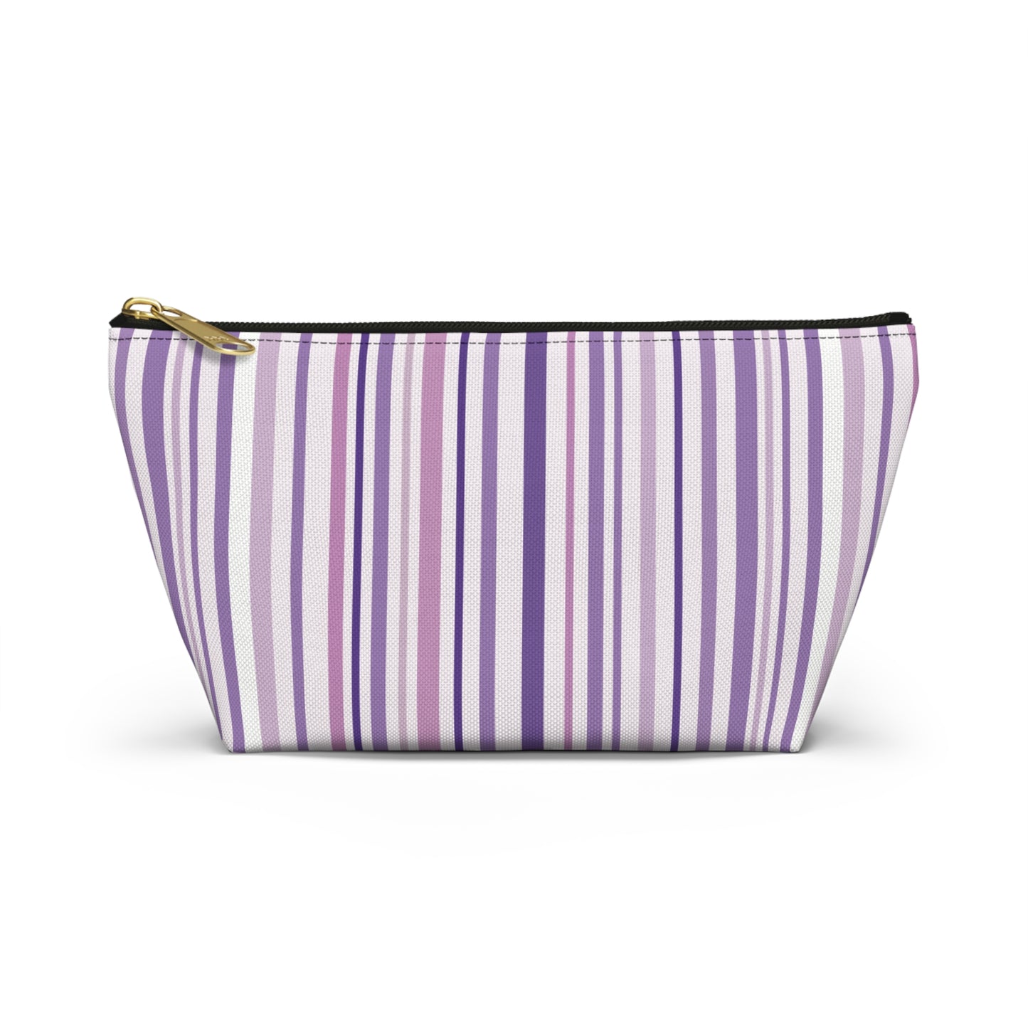 Pink and Purple Stripes Accessory Pouch w T-bottom