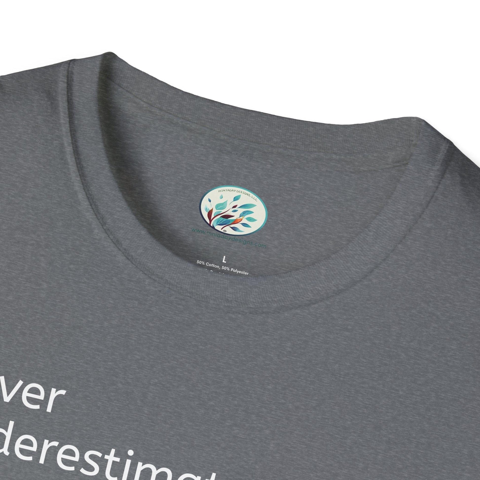 Never Understimate a Westie Unisex Softstyle T-Shirt - Miniaday Designs, LLC.