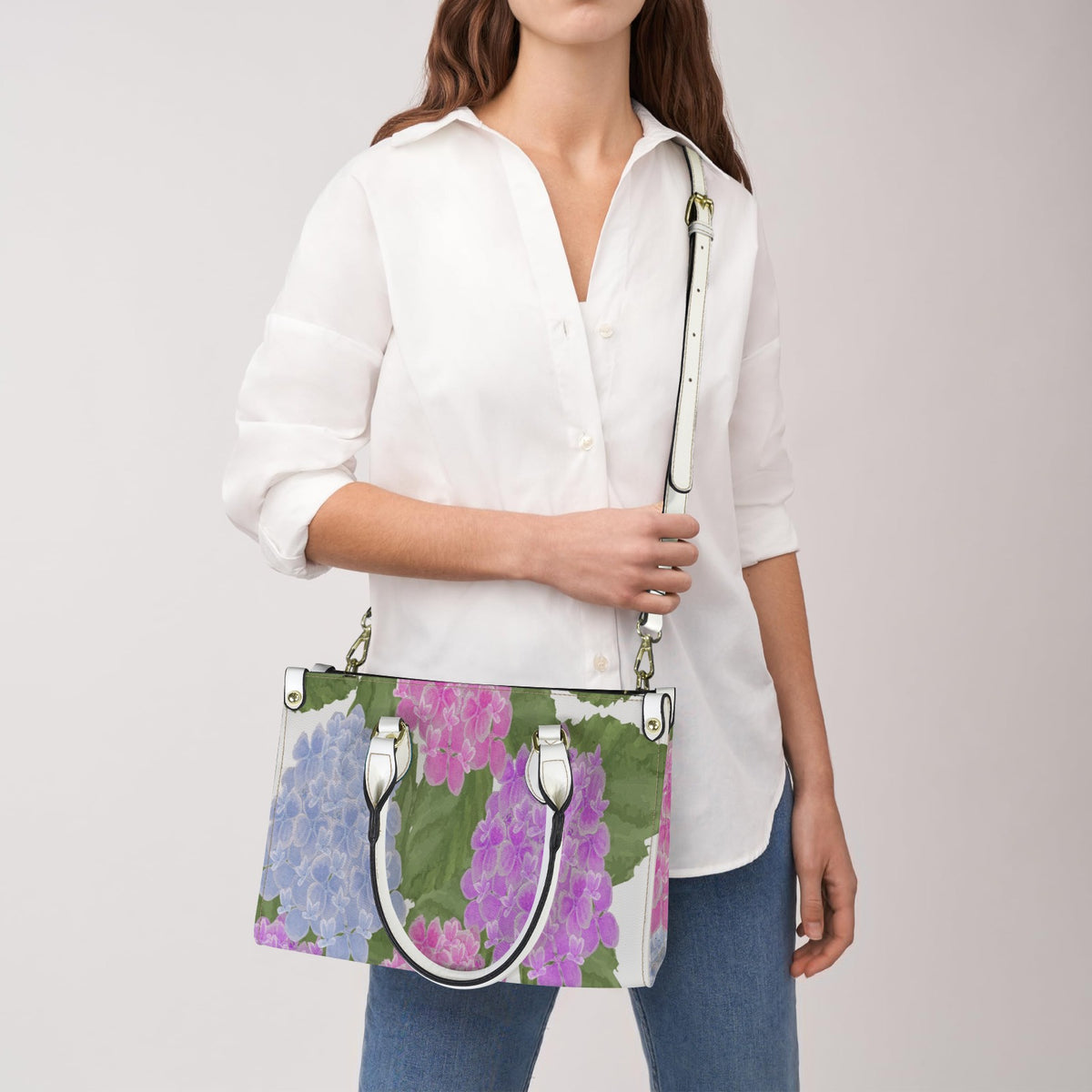 Hydrangea Garden Designer Handbag | Original Watercolor Art