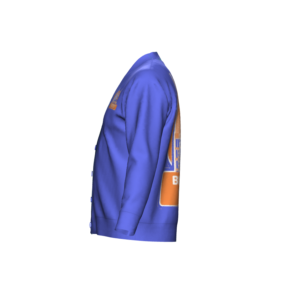 Bitcoin Ben Crypto Nashville Club Blue Knitted Cardigan