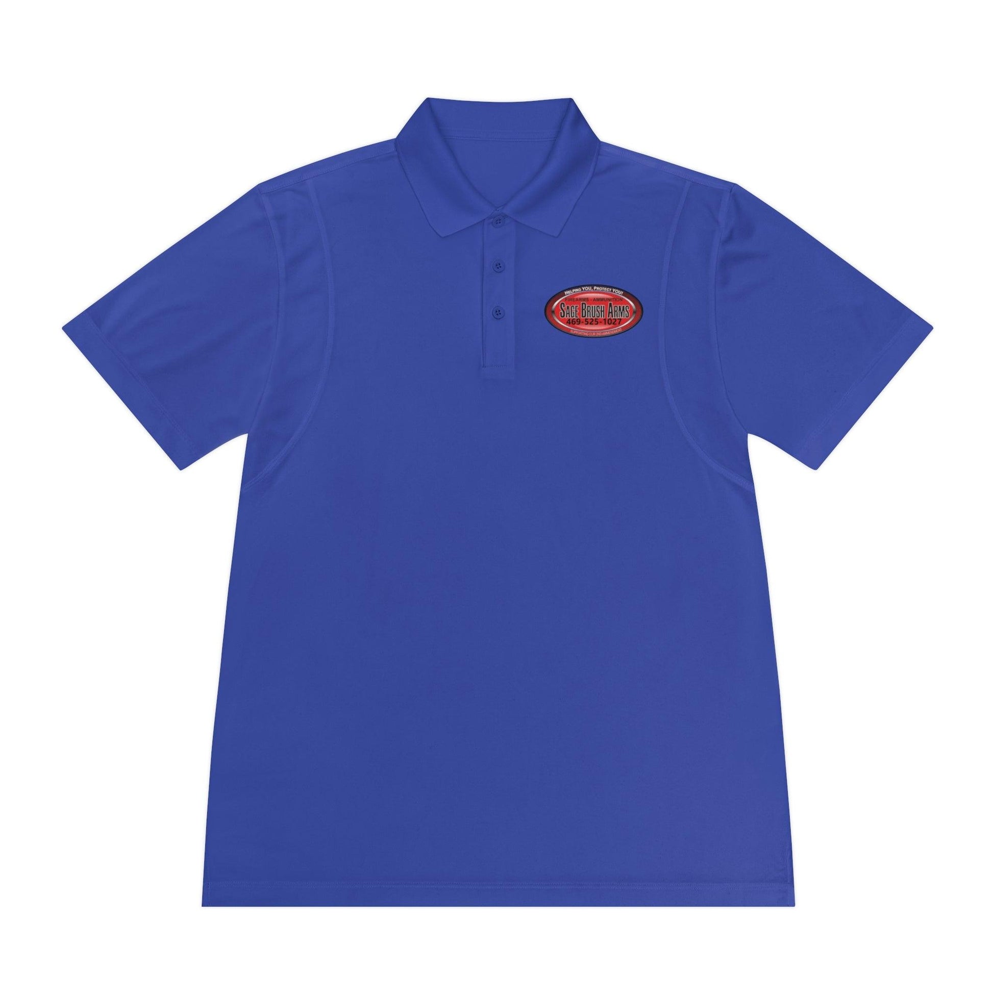 Sage Brush Arms Logo Men's Sport Polo Shirt - Miniaday Designs, LLC.